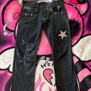 Custom 1 of 1 denim jeans made by me🖤